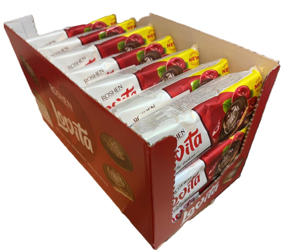 Lovita Čokopiškot kakao třešeň 135 g karton